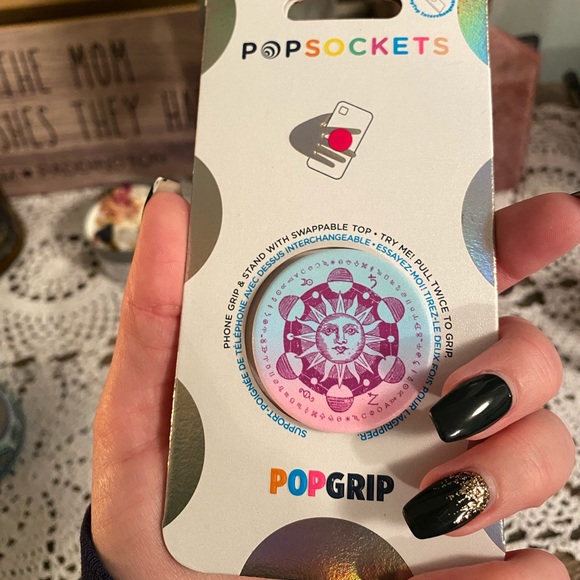 Sun & moon 🌞🌙 celestial crystal grid PopSocket - Picture 2 of 6